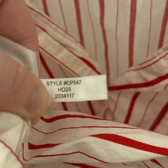 J.Crew • 100% Cotton Striped Pajama Set Medium Red White Lounge Set